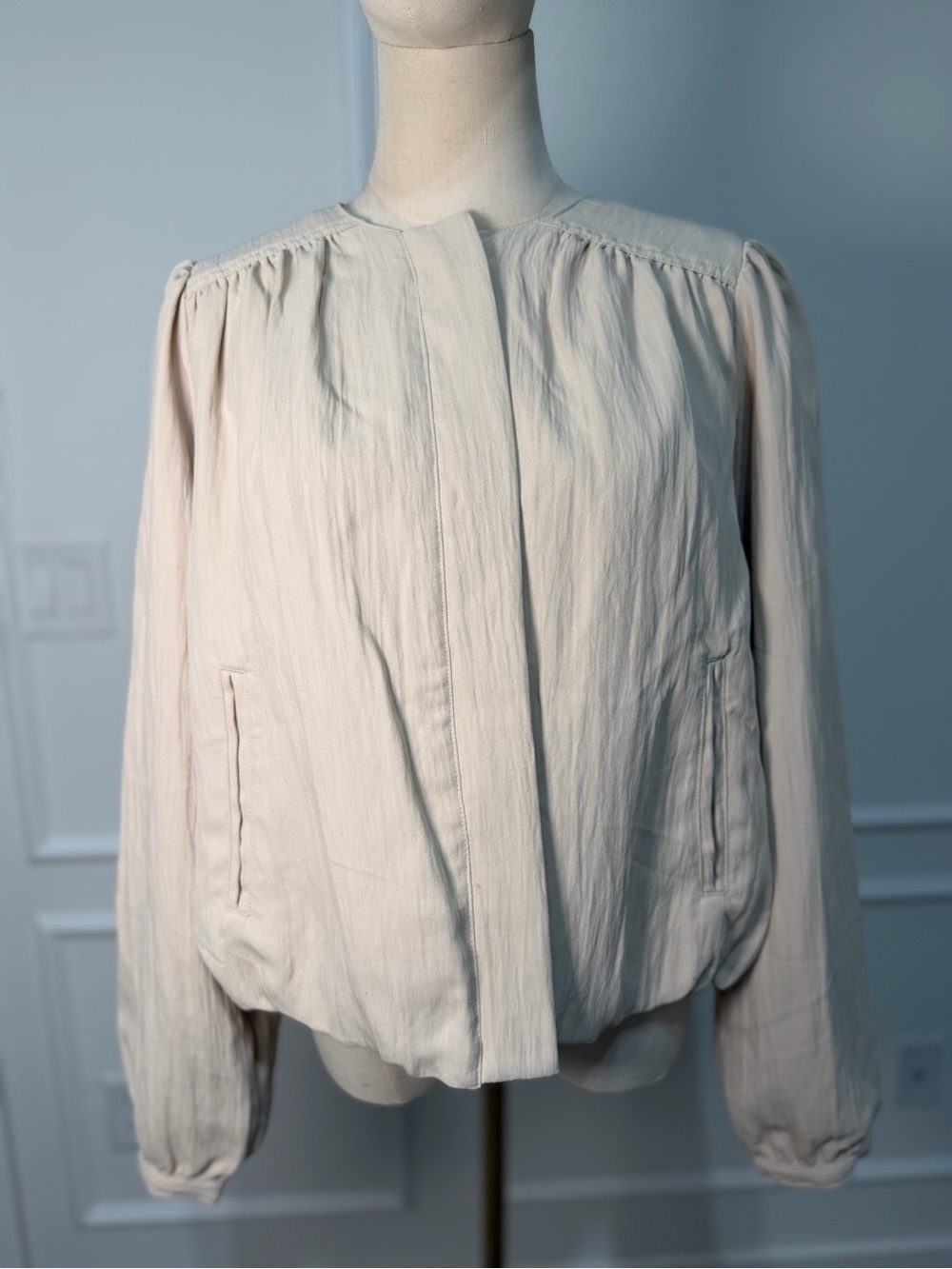 H&M Light Cream Bomber Jacket